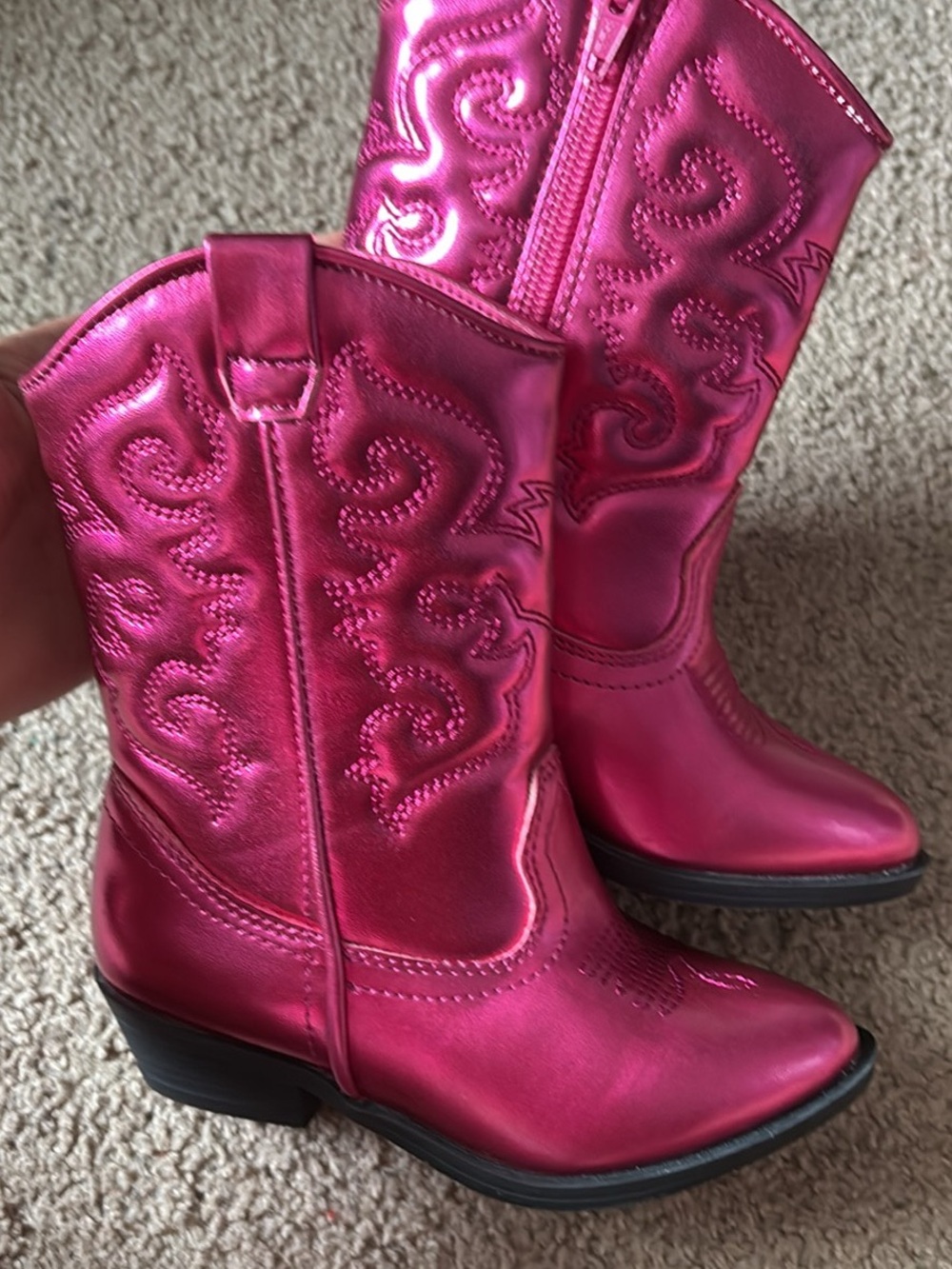 Tucker + Tate Shiny Hot Pink Girls' Western Boots
